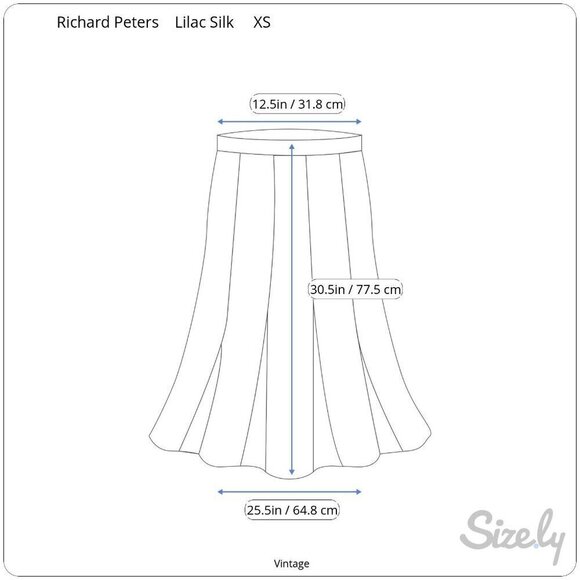 Richard Peters Vintage Lilac Silk Floral Tie Neck Blouse Pleated Midi Skirt Set - Picture 8 of 16